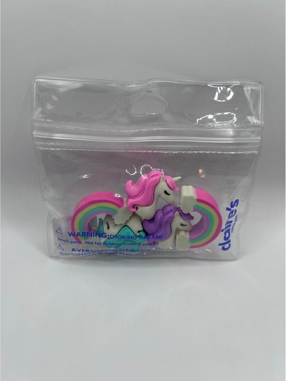 Claire's Rainbow Unicorn Erasers